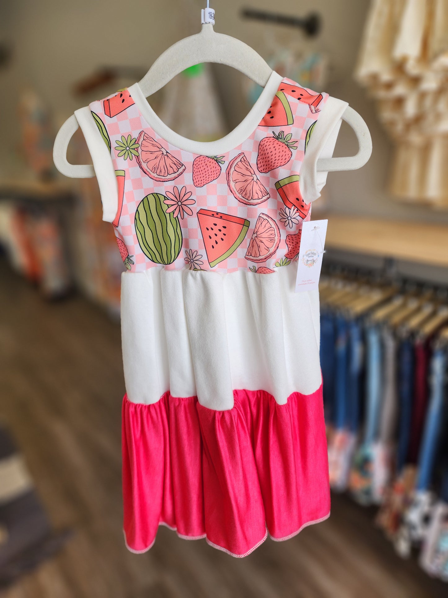 Watermelon Tiered Dress